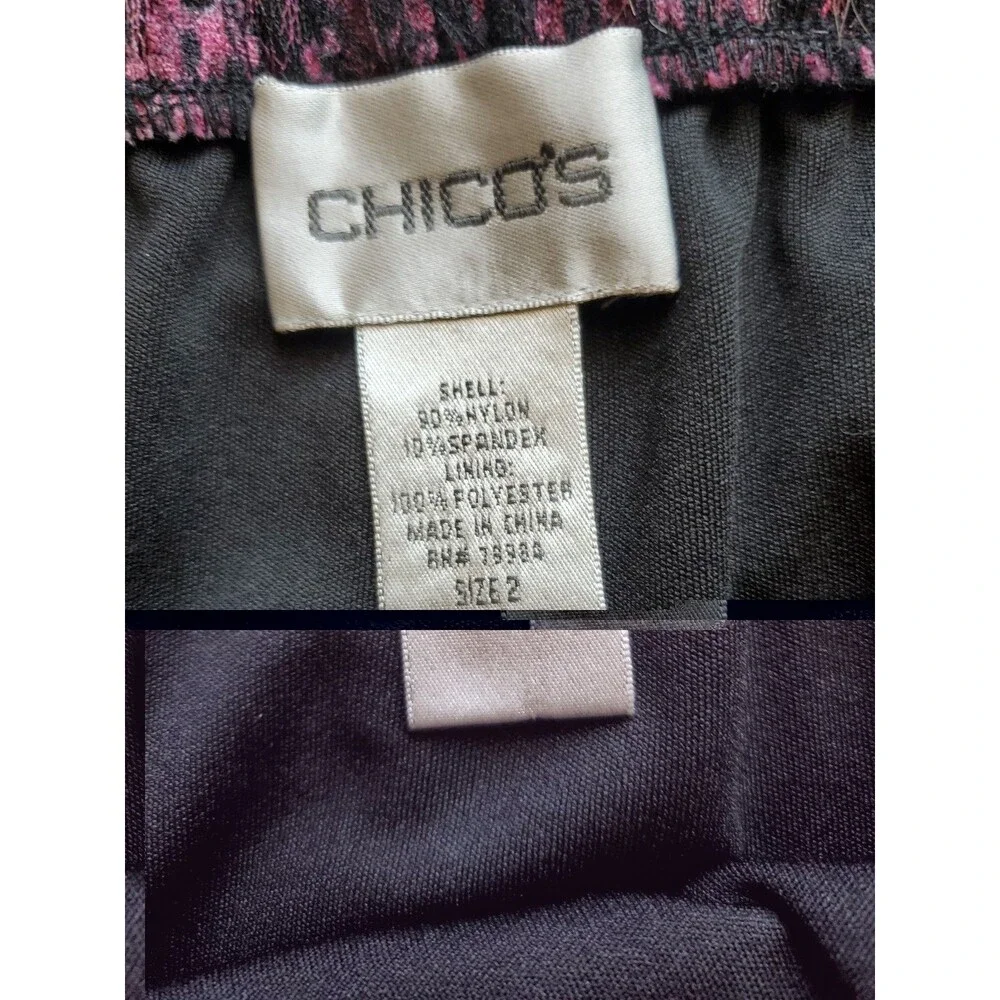 Chicos 2 Pleated Midi Skirt  Whimsigoth Fairycore Romantic Crinkle Boho Artsy M